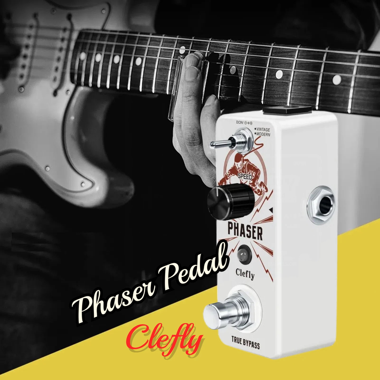 Педаль бас-гитары Clefly Phaser Analog Phase Single Pedaleira педаль эффектов для гитары винтажные
