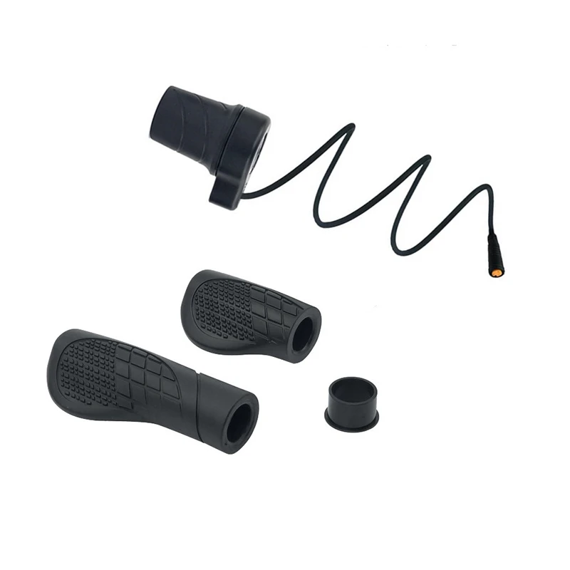 

Left Half Twist Throttle 76X Left 3 Pin Waterproof Pulg Ebike Half Twist Whole Thumb Throttle for Electric Bicycle