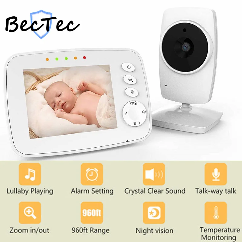 

3.2 inch Wireless Video Baby Monitor with Audio Camera,Portable Baby Camera LCD Electronic Babysitter Support Night Vision Video