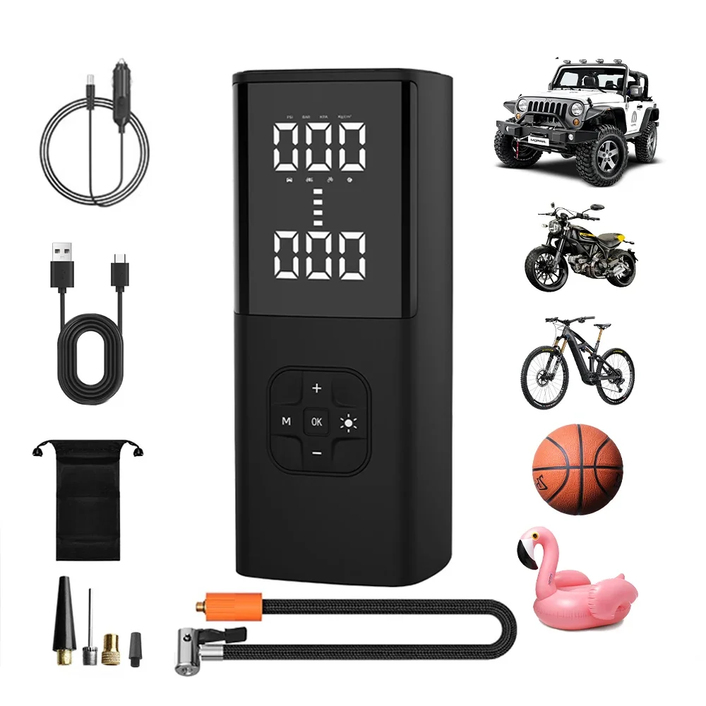 Inflador De Neumaticos Compresor Aire Portatil Inalambri