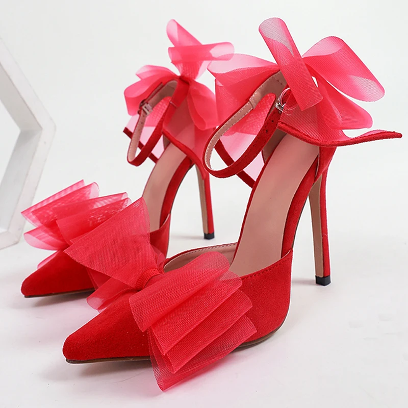 

Туфли-лодочки женские с бантом-бабочкой, высокий каблук, заостренный носок, пряжка, модная обувь