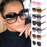 luxury flat top big frame eyewear square sun glasses uv protection oversized sunglasses fashion shades