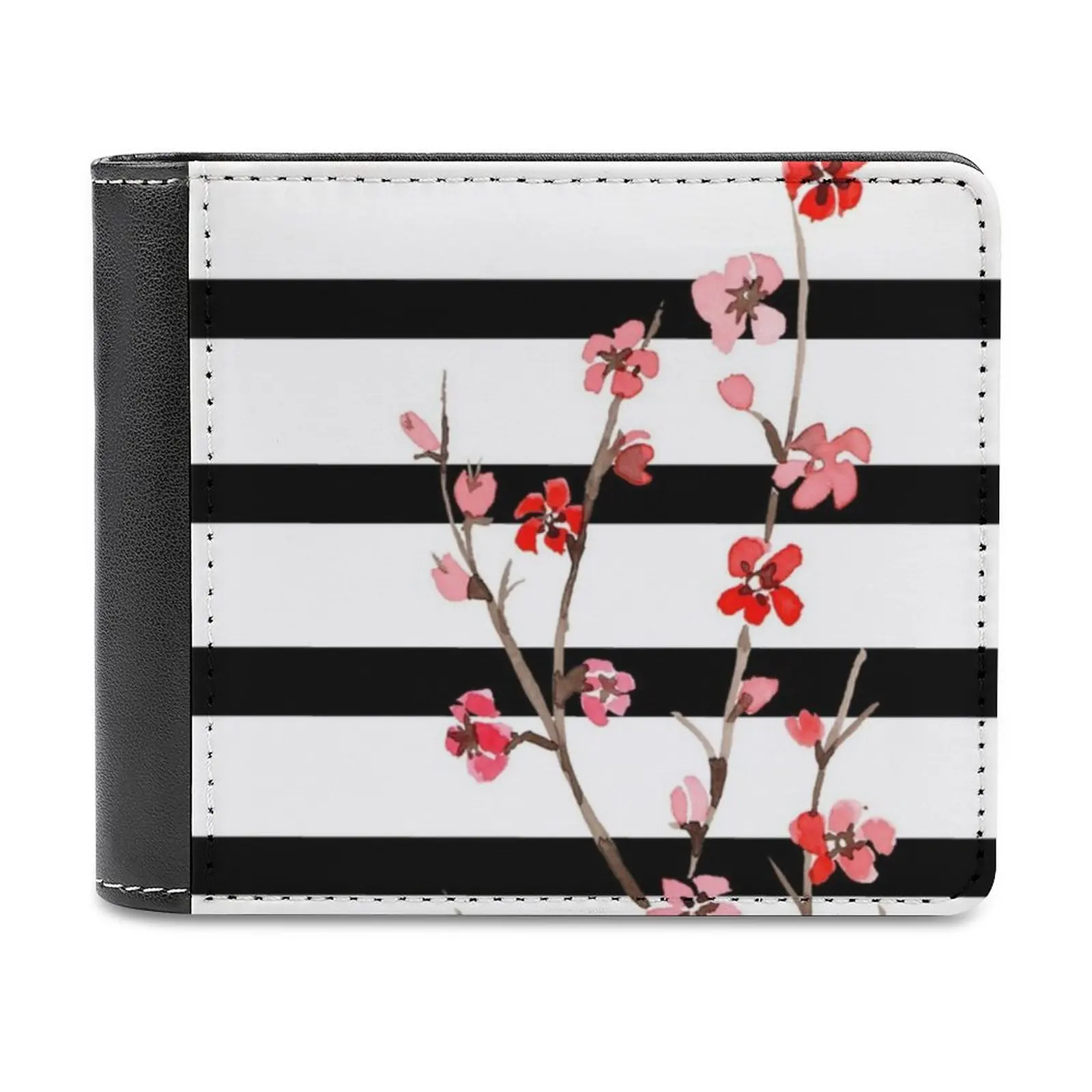 

Cherry Blossom Branch Fashion Credit Card Wallet Leather Wallets Personalized Wallets For Men And Women Cherry Blossom Branch