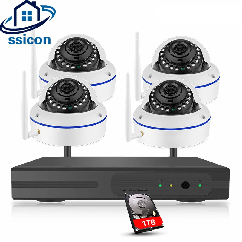 

H.265 Wireless CCTV System 4CH 8CH 2MP 5MP NVR WIFI IP Dome Security Camera Video Surveillance Kit Play And Plug