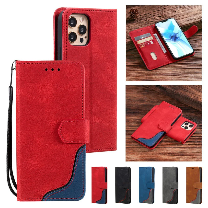 

Skin Feel Leather Phone Case For Redmi Note 8 8A 8T 9 9A 9C 9S 9T 10 10S Pro K40 POCO F3 X3 NFC M3 Pro 5G Wallet Flip TPU Cover