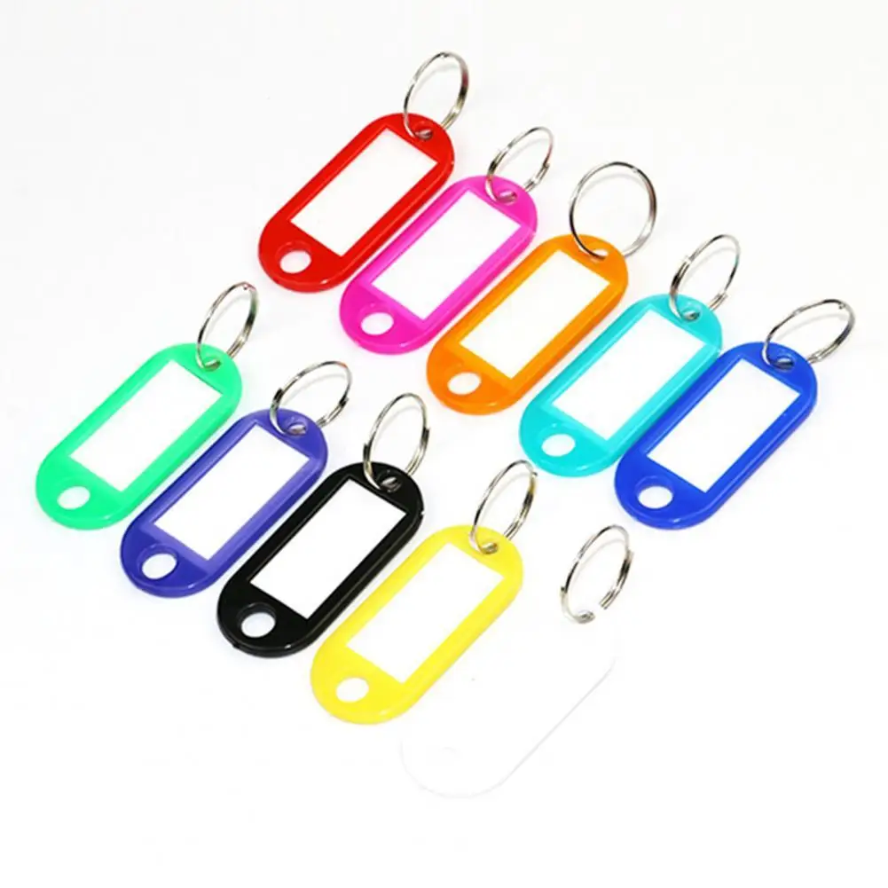 

Versatile 20Pcs Fashion Multi-use Practical Key Chain ID Tags Compact Key Tags Bright Color Bag Accessories