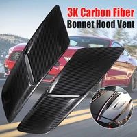 new a pair car front hood vents for ford for mustang 2015 2017 3k carbon fiber 5432 car air intake scoop bonnet hood vent