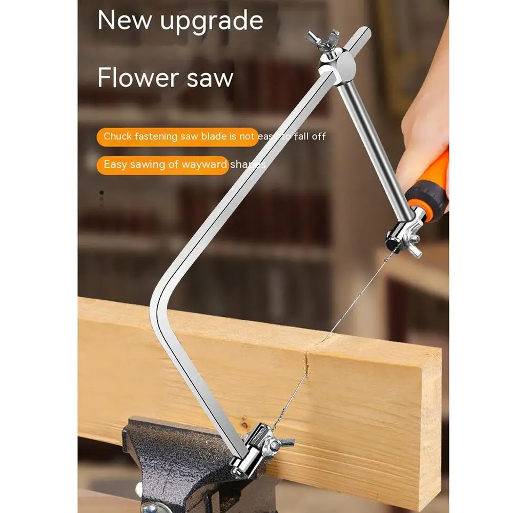 

Adjustable Frame Sawbow With 5pcs Blades U-shape Coping Jig Saw For Woodworking Craft Jewelry DIY Hand Tools