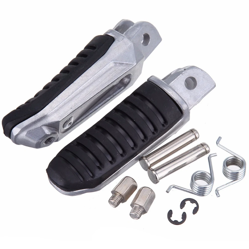 

2pcs Aluminum Motorcycle Front Footrests Foot Pegs Black for Suzuki GSX1300R GSX1300 Hayabusa 1999-2012