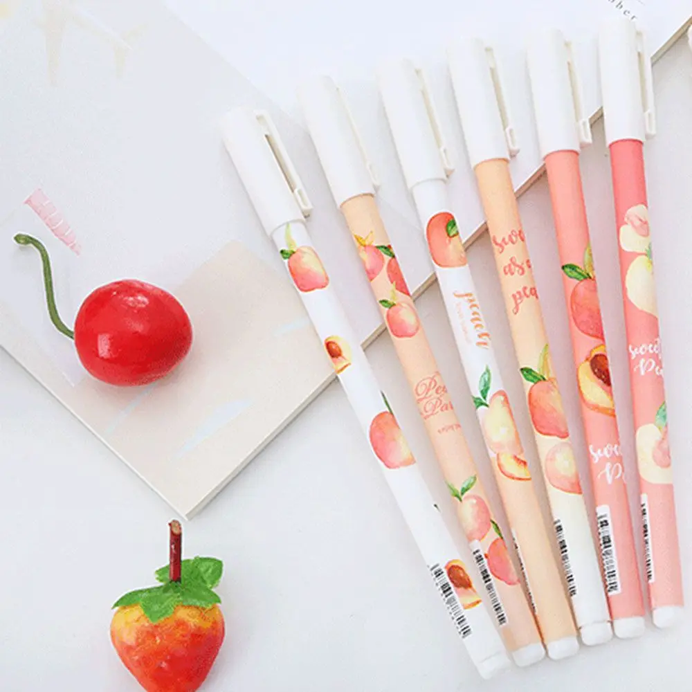 

Gifts School Office Supplies Cute Student Stationery Peach Pattern Gel Pen