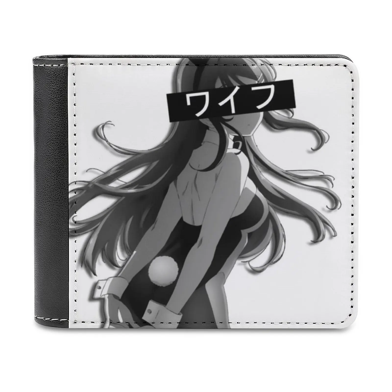 

Bunny Girl Senpai Mai Sakurajima Waifu Men's Wallet Pattern Leather Men's Short Wallet Multi-Card Wallet Fashion Purse Bunny