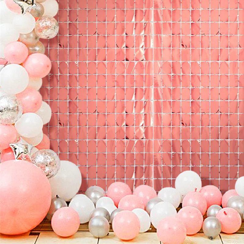 

Party Background Curtain Glitter Backdrop Baby Shower Wedding Decoration Adult Kids Birthday Party Wall Sequin Foil Curtain 2x1M
