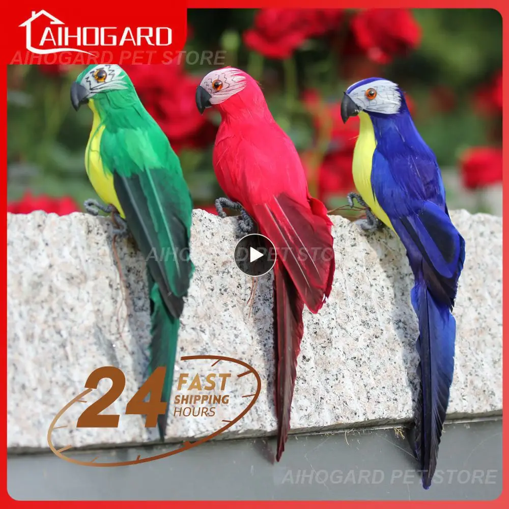 

Foam Feather Imitation Bird Model Simulation Lawn Figurine Ornament 25/35cm Miniature Parrot Home Garden Decoration Ornament