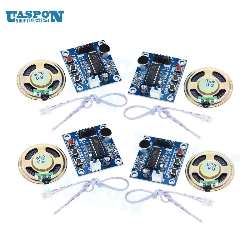 1pcs ISD1820 recording module voice module voice board telediphone module board with Microphones + Loudspeaker for new