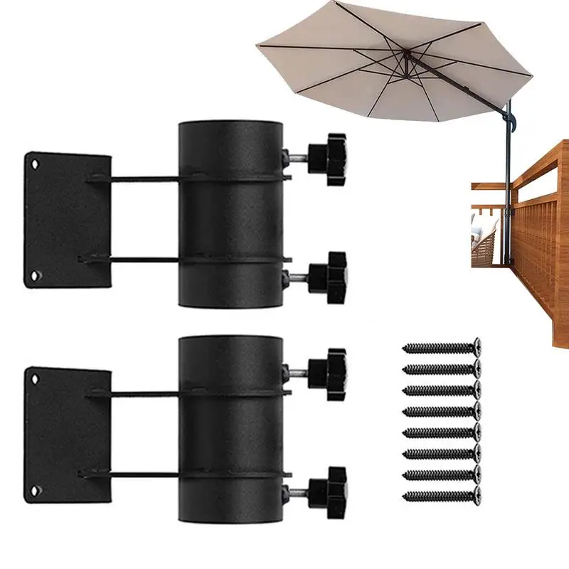 

Patio Umbrella Side Holder Metal Offset Umbrella Stand Umbrella Deck Mount Bracket Used For Deck Railing Mount To Deck Balcony