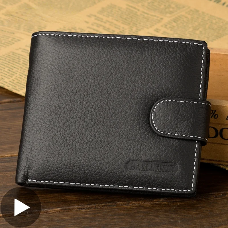

Genuine Leather Wallet Men Clip Cowhide Wallet Men 2021 Brand Coin Wallet Small Clutches Men's Purse Coin Pouch Short Men Wallet