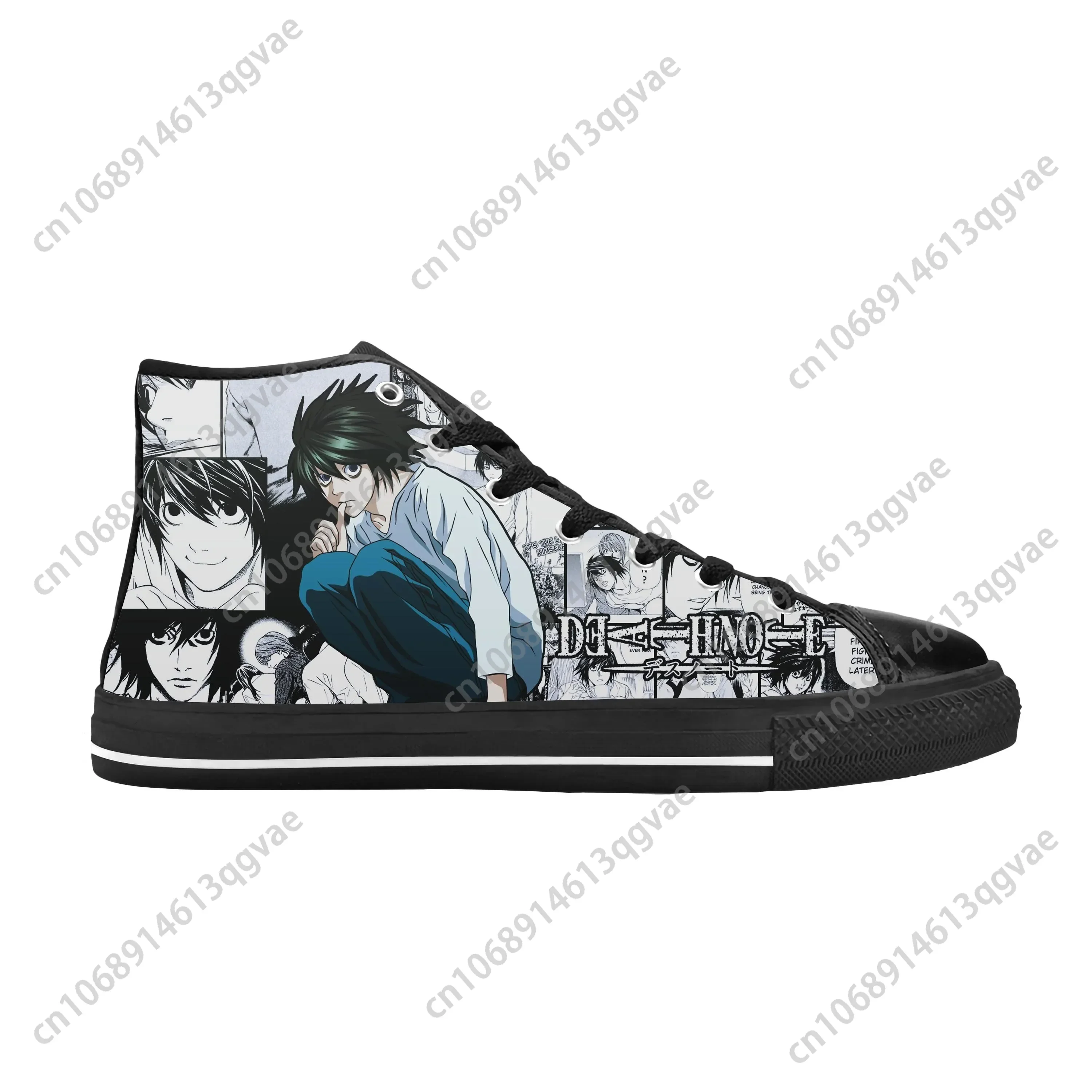 Манга Death Note Lawliet высокие кроссовки японского аниме мужские и женские парусиновые