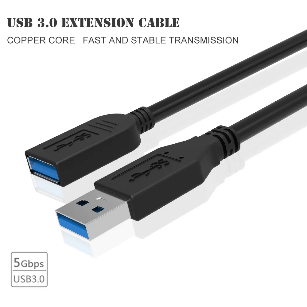 

USB3.0 extension cable Male to female USB flash drive mouse network card data hard drive extension cable 1/1.5/3 m