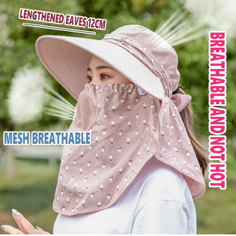 W128 Солнцезащитная шляпа для лица и защиты от УФ-лучей дорожная Женская летняя
