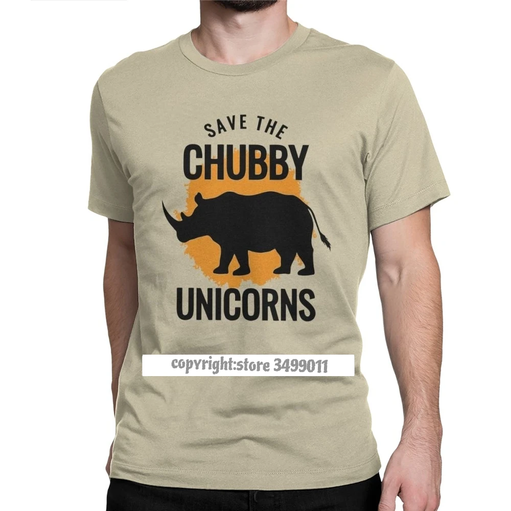 

Save The Chubby Unicorns Vintage T-Shirt Men Fitness s Novelty Tees Round Neck Purified Cotton Clothes T Shirt Drop Ship