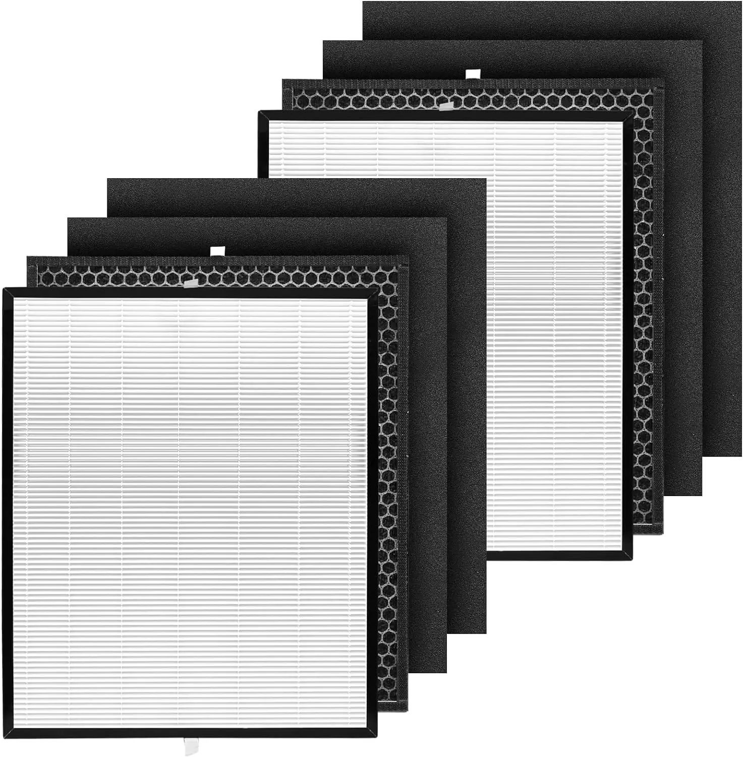 

Replacement Filters Compatible with Air . AD3000 Purifier, 2 HEPA Filters + 2 Activated Carbon Filters + 4 Pre-Filter