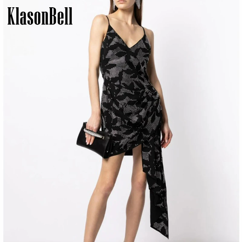 

11,3 KlasonBell банкетные фотообои пикантные бретельки бриллианты кленовый лист дизайн с рюшами тонкий подол