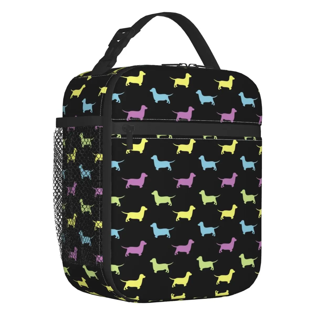 Dachshund Pattern Resuable Lunch Box Leakproof Wiener Sausage Dog Dackel Cooler Thermal Food Insulated Lunch Bag Kids School