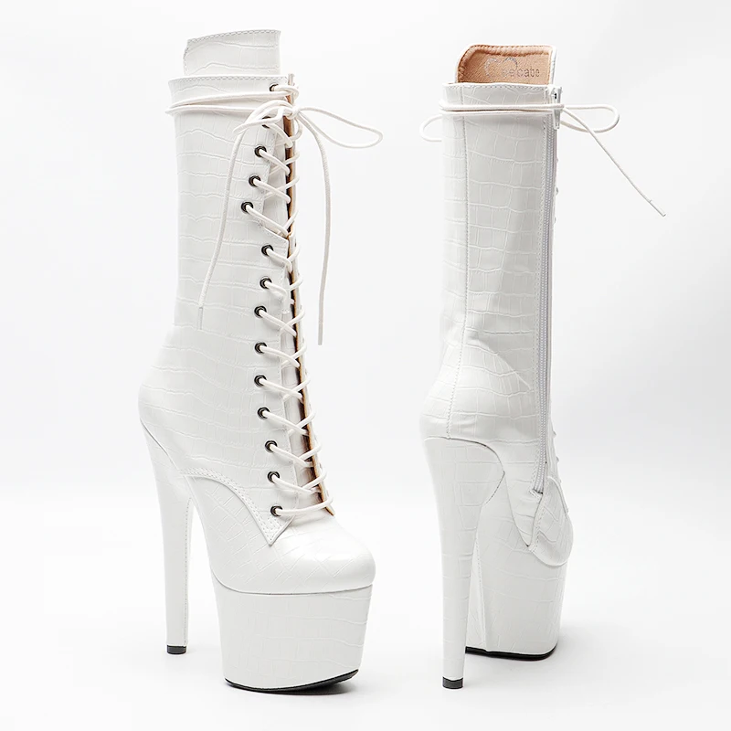 Leecabe 17CM/7inches  New style Boots Nightclub Stage High Heel Bottom Boots Ankle Boots Sexy Fetish Stripper Shoes 4B