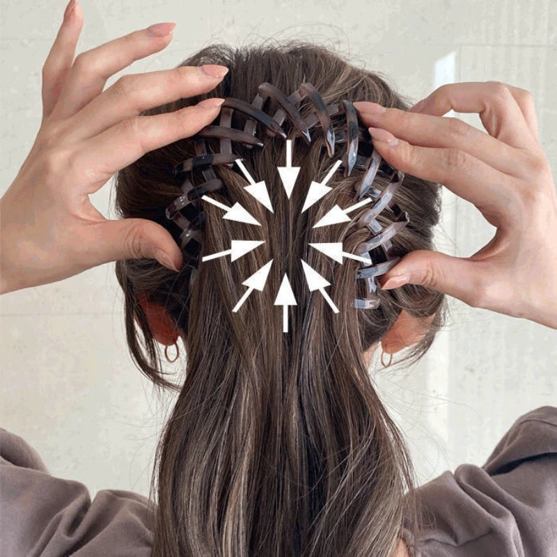 

Expandable Ponytail Holder Hairpin Curling Birds Nest Shaped Retractable Hair Clip Hairstyle Fashion Headbands Claw Clamps