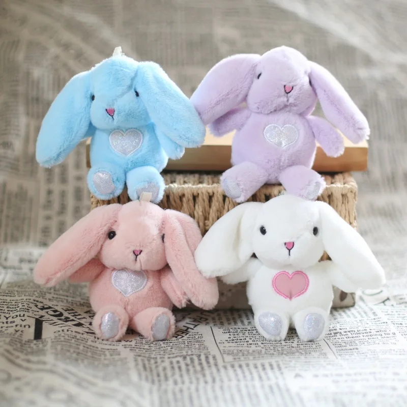 

Новый модный брендовый милый кулон в виде любовного кролика, плюшевая игрушка, длинные уши, мягкий брелок в виде кролика, сумка, милая декоративная кукла, День святого Валентина