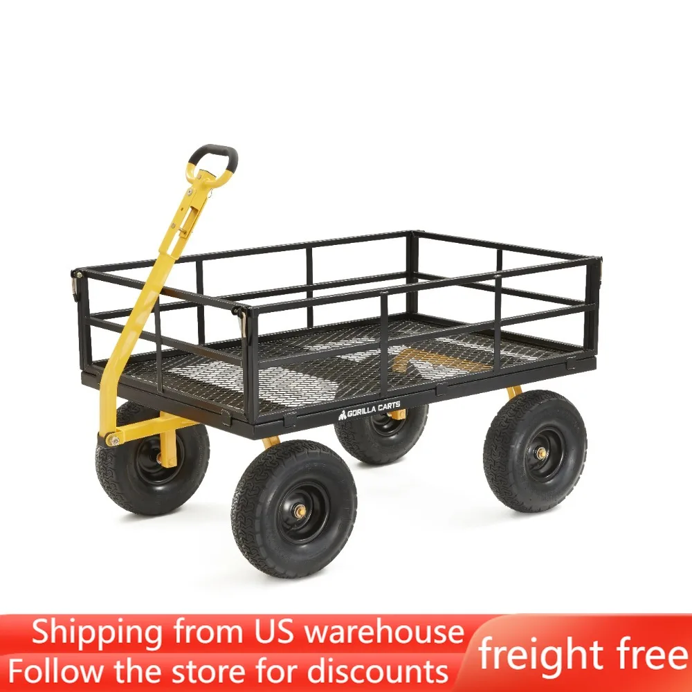 Carts 1400-lb. Heavy-Duty Steel Utility Cart Camping Equipment 15