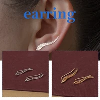 metal leaf earring fashion party accessories for women 2021