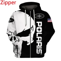 new fashion brand car logo skull mens 3d printed hoodie personality zipper jacket motorcycle riding clothes unisex sportswear