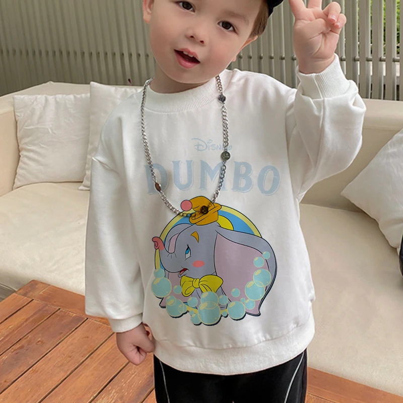 

Disney Dumbo Hoodie Children Clothing Printing Cartoon Cute Fashion Top Boy And Girl Sweatshirt Casual Winter Baby Blouse Unisex
