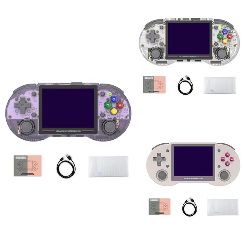 

Игровая консоль RG353PS в стиле ретро, 16 ГБ + 128 Гб, 3,5 дюйма, IPS экран, 64 бит, система Linux, ручной игровой плеер в ретро стиле, HD 2,4G/5G Wifi