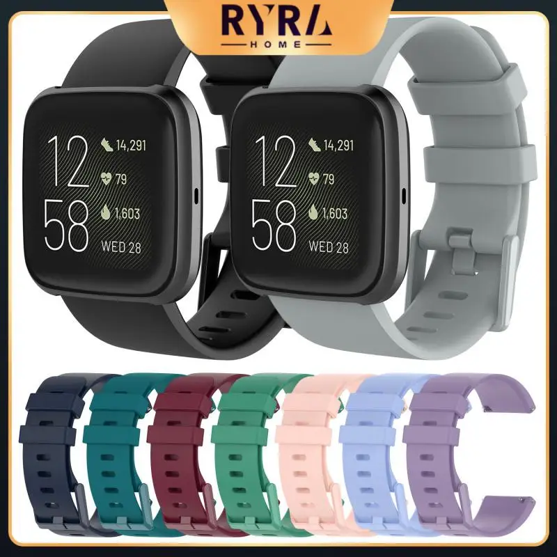 

Pure Color Bracelet For Fitbit Versa2/versa Lite/versa Waterproof Replacement Soft Silicone Watch Band Strap