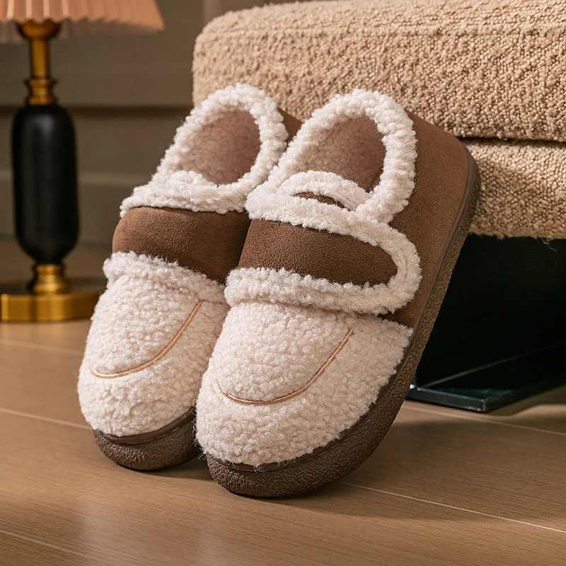 Домашние хлопковые тапочки Crestar с пушистой подкладкой для женщин зимние теплые