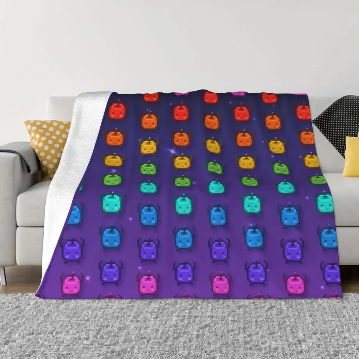 

Stardew Valley Rainbow Junimos одеяла фланелевые Всесезонная видеоигра, легкое покрывало для дивана, дивана, плюшевое тонкое одеяло