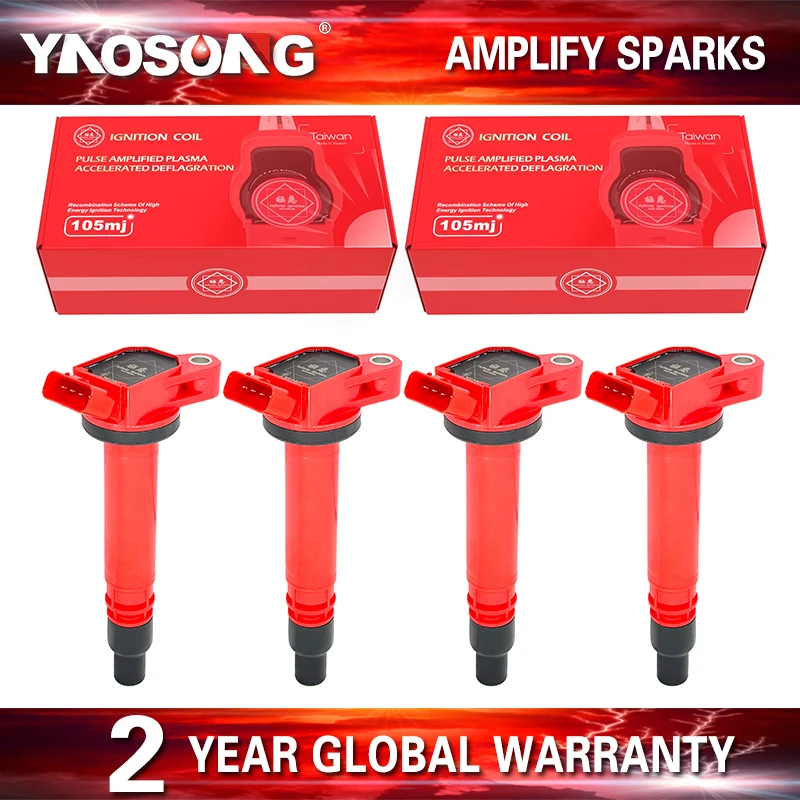 Фото Комплект из 4 катушек зажигания для Toyota Auris, Corolla, Axio, Porte, Probox, Ractis, Sienta, Spade, Scion iQ 1.3L L4 9091902257 90919-02257 №1