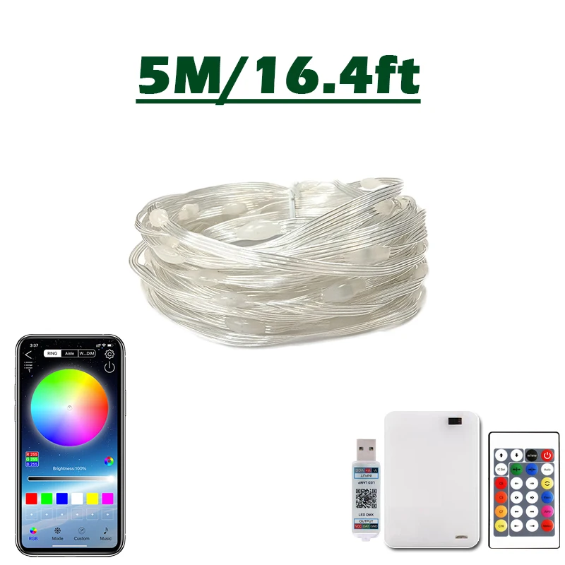 

Dreamcolor Smart Fairy Lights Bluetooth RGBIC капля воды 1 метр