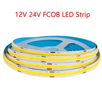 cob led strip 320 384 528 leds high density flexible tape cob led lights dc12v 24v ra90 warm natural white for decor lighting