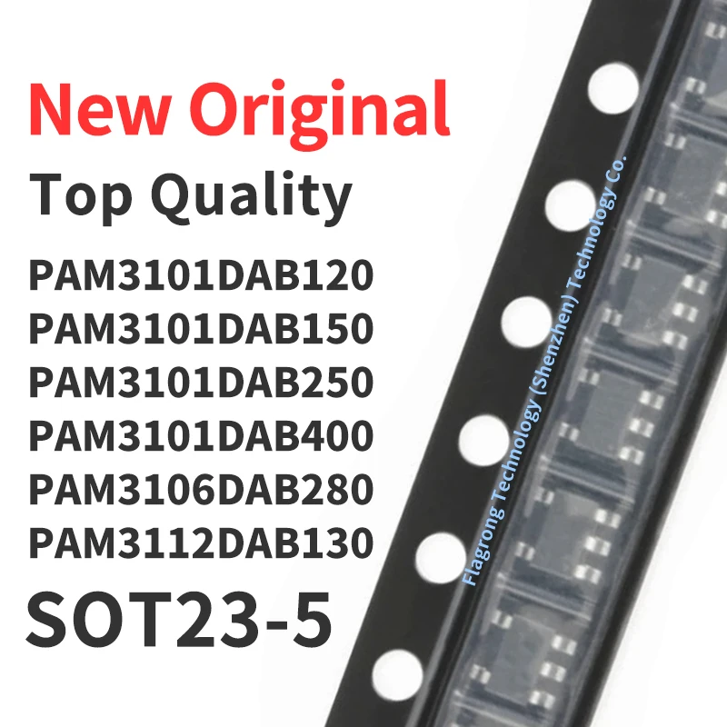 

10 шт., PAM3101DAB120, PAM3101DAB150, PAM3101DAB250, PAM3101DAB400, PAM3106DAB280, PAM3112DAB130, электронная микросхема, новый оригинал