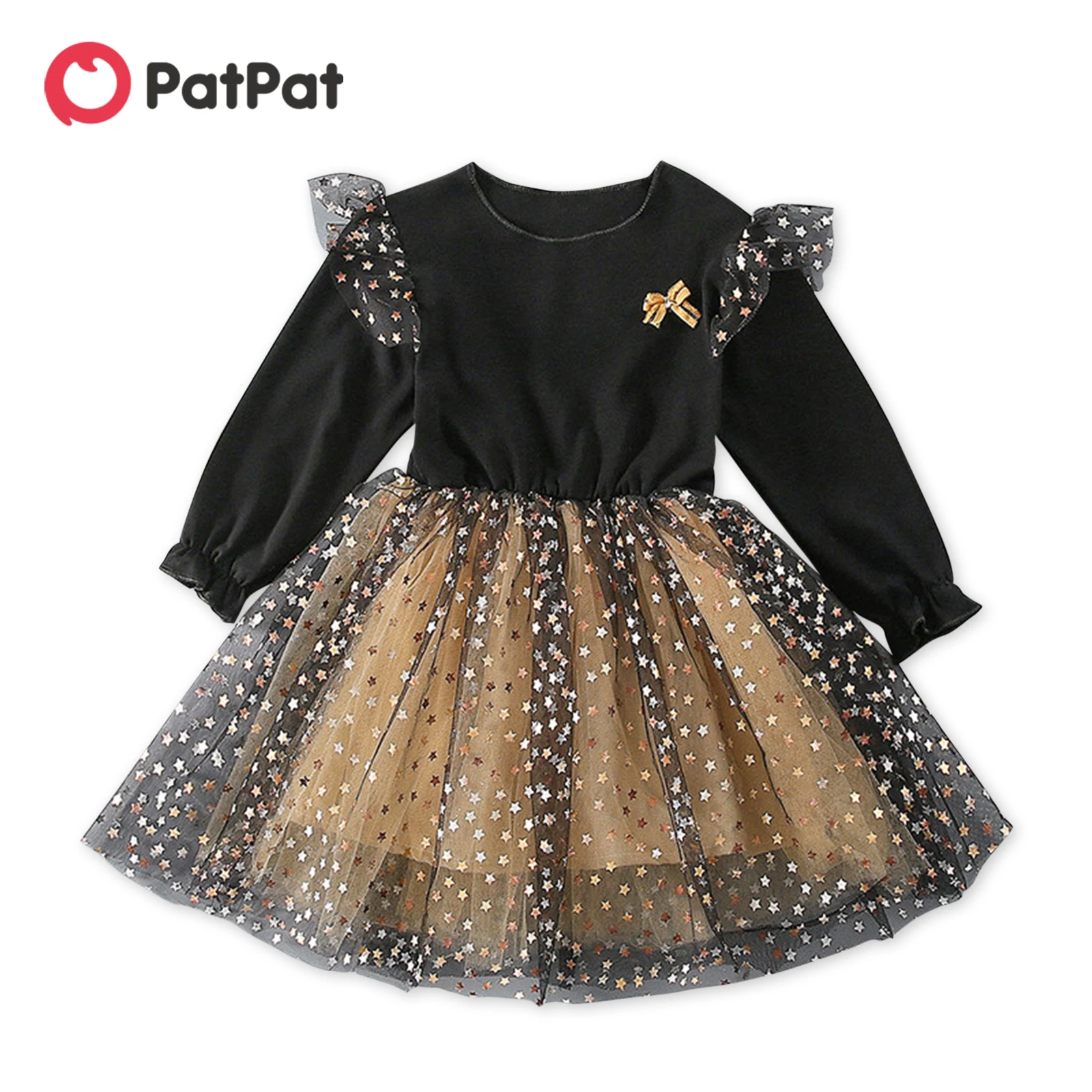 

PatPat Baby / Toddler Girl Trendy Stars Mesh Dress