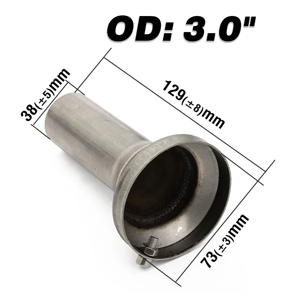 

EPMAN Универсальный 3 дюйма / 3,5 дюйма / 4 дюйма / 4,5 дюйма автомобильный глушитель из нержавеющей стали с круглым наконечником EP-XS