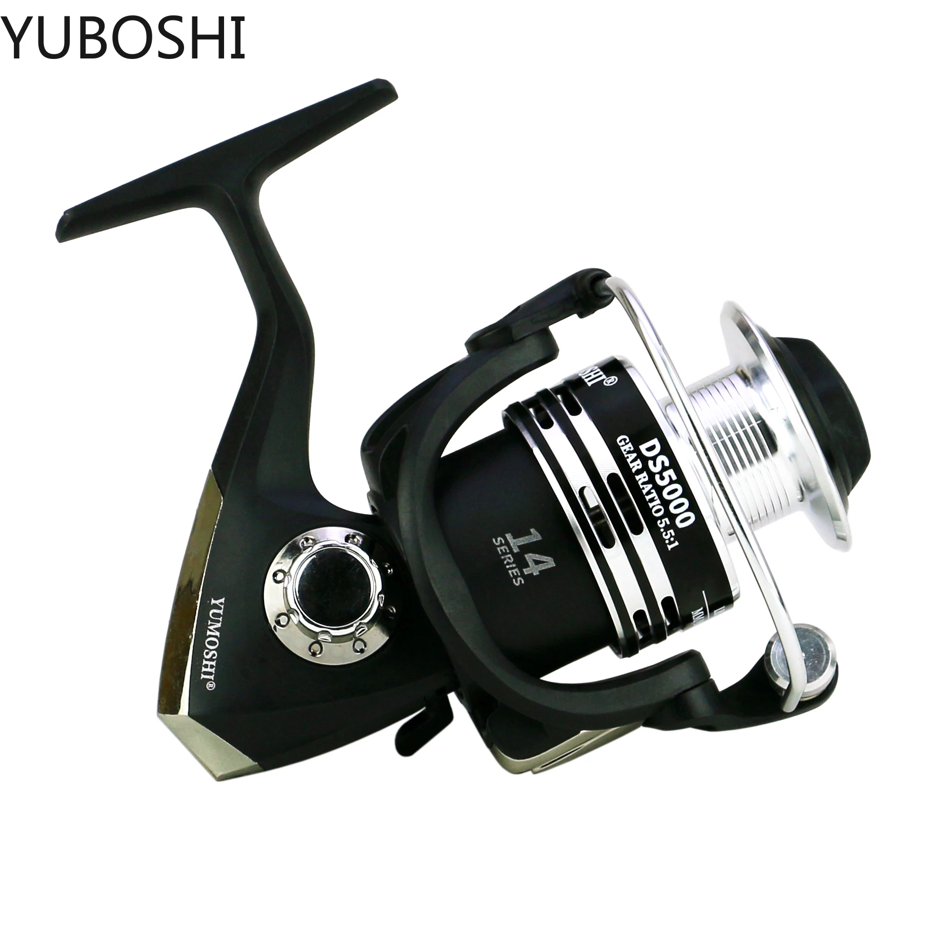 YUBOSHI DS-Series Saltwater/Freshwater Bass Spinning Fishing Wheel 5.5:1 Semi-metal Folding Rocker Fishing Reel enlarge