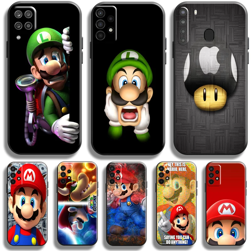 

Cute Super Mario Bros For Samsung Galaxy A11 A12 A20 A20E A21 A21S A22 A30 A31 A32 A51 A52 A70 A71 A72 5G Phone Case Back TPU