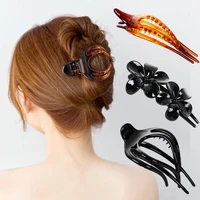 women large hair clips clamp flower acrylic plastic duckbill claw barrette girls hairpin ponytail styling tools hair accessories