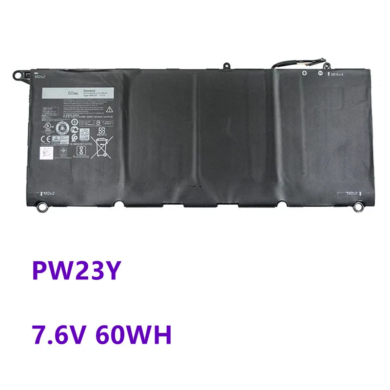 

Новый Сменный аккумулятор PW23Y для ноутбука DELL XPS 13 9360 серии RNP72 TP1GT 7,6 в 60 Вт/ч 7890 мАч
