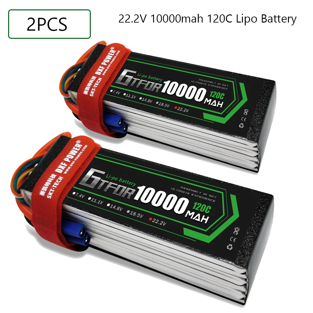 2PCS DXF 7.4V 7.6V 11.4V 11.1V 15.2V 14.8V 22.2V 2S 3S 4S 6S 5200Mah 6300Mah 6500mAh 6200mAh 6750mAh 8000mAh 7000mAh 10000mah