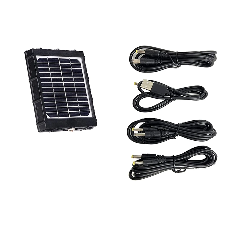 

NEW-Trail Camera Solar Panel 6V/9V/12V Output Solar Panel Battery with 8000 MAh Lithium Battery for All Trail Hunting Camera
